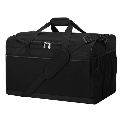 Gym Bag 20 inch Sport Duffle Bag for Men, Black | 40L, Weekender, Travel - color: Black