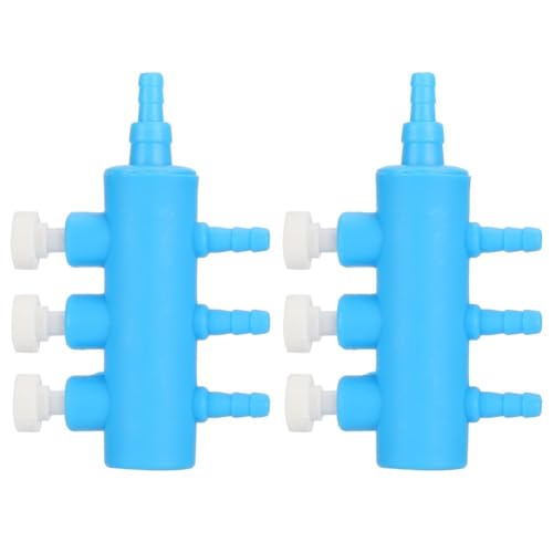 2Pcs 4mm Adapter Connector Plastic Distributor Aquarium Air Pump Splitter for Fish Tank Oxygen Tubing(3 Way) - style: 3 Way