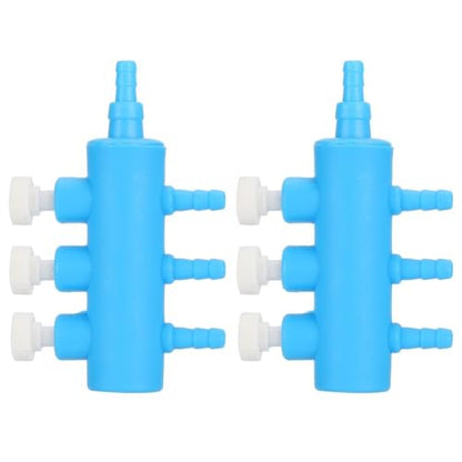 2Pcs 4mm Adapter Connector Plastic Distributor Aquarium Air Pump Splitter for Fish Tank Oxygen Tubing(3 Way) - style: 3 Way