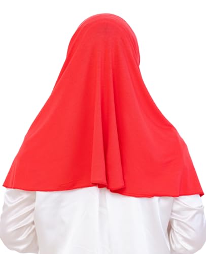 Prien Instant Hijab For Women, Muslim Long Scarf, Undercap Turban Set, Turkish Islamic Clothing, Prayer Clothes For Abaya - color: Brink Pink