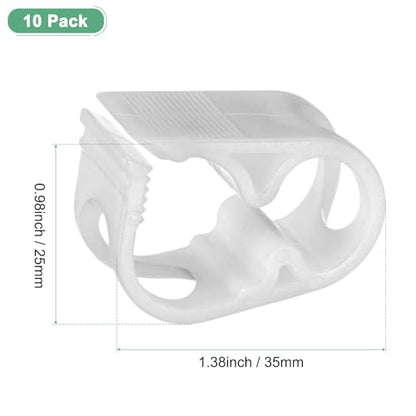 M METERXITY 10-Pack Adjustable Plastic Tubing Clamps 1/4-1/2 Inch Water Flow Control Tube Clip Adjustment Hose Pipe Clips for Beer Bottle/Plumbing/Instruments/Equipment [White] - color: White, size: No