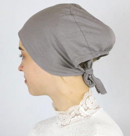 Modefa Islamic Women's Non-Slip Cotton Hijab Bonnet Cap Underscarf - color: Light Grey