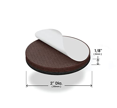 Slipstick GorillaPads Non Slip Furniture Pads/Gripper Feet Floor Protectors (Set of 16) Premium 2 Inch Round Self Adhesive Rubber Stoppers for Furniture Legs - size: 2" Round x 16