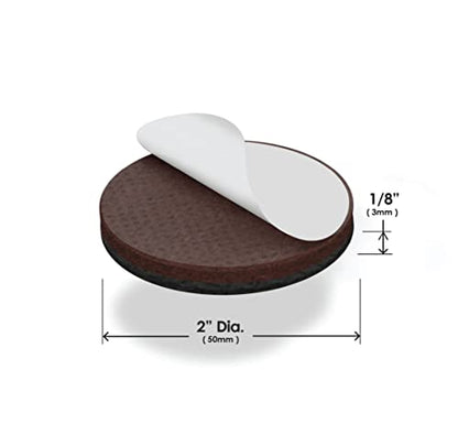 Slipstick GorillaPads Non Slip Furniture Pads/Gripper Feet Floor Protectors (Set of 16) Premium 2 Inch Round Self Adhesive Rubber Stoppers for Furniture Legs - size: 2" Round x 16