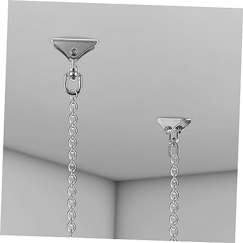 Hemoton Stainless Swing Hangers Heavy Duty Swingset Brackets Ceiling Hooks for Swing Hammock Hanging Fixing Kit