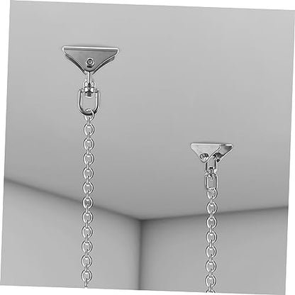 Hemoton Stainless Swing Hangers Heavy Duty Swingset Brackets Ceiling Hooks for Swing Hammock Hanging Fixing Kit