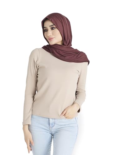 Premium Jersey Hijab Scarf for Women - Muslim Head Scarf - color: Expresso
