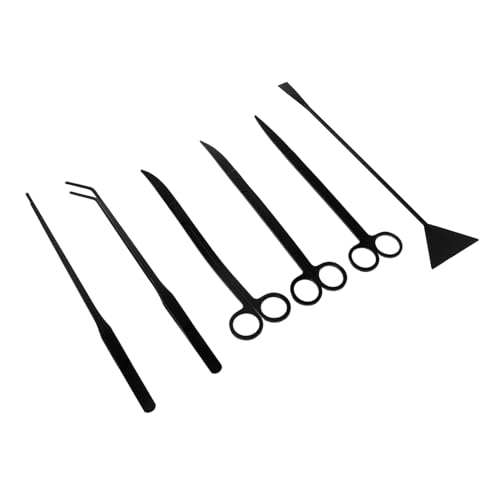 1 Set Professional Stainless Steel Scissors Tweezers and Spatula for Fish Tank Maintenance Water Grass Trimming and Aquatic Plant Care Set