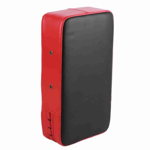 Taekwondo Kicking Strike Pad | Handheld Punching Target for Boxing/Martial Arts Training | High - Strength Nylon Rope Sealing | PU Leather & Foam Padding | 40x20x10cm (Red)