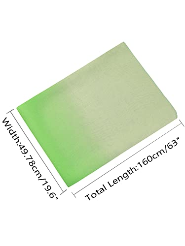 uxcell Women'sChiffon Sheer Long Scarf Silky Gradient Party - color: Dark Light Green