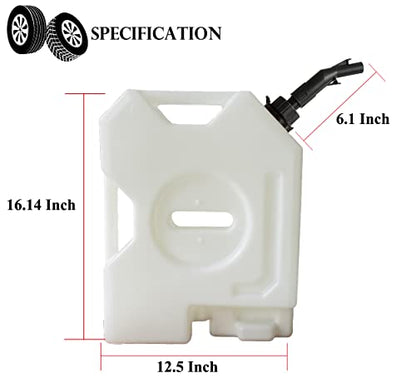 2-Gallon Portable Water Tank, White Water Can for Vehicles (1 pcs) - size: 1 pcs