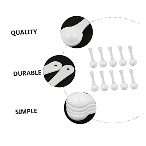 Zerodeko 30pcs Pet Medicine Scoops Accurate Gram Measuring Cups for Powdered Medication Lightweight Feeding Spoons for Pets for Fish Tanks and Animals
