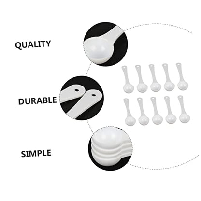 Zerodeko 30pcs Pet Medicine Scoops Accurate Gram Measuring Cups for Powdered Medication Lightweight Feeding Spoons for Pets for Fish Tanks and Animals