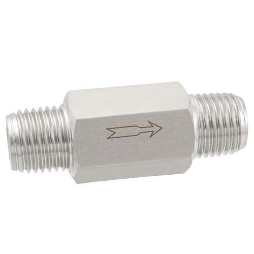 Yoebor 1/4" MNPT x 1/4" MNPT Stainless Steel Check Valve One Way Valves 1pc - size: 0.25 Inch, style: Mnpt x Mnpt