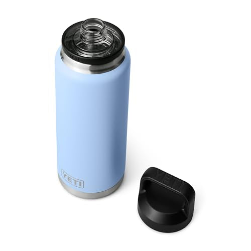 YETI Rambler 36 oz Bottle, Vacuum Insulated, Leakproof, Stainless Steel with Chug Cap - color: Big Sky Blue