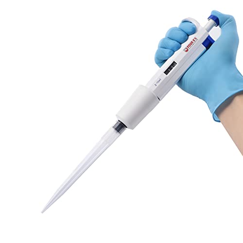 FOUR E'S SCIENTIFIC 2-10mL Pipette, Adjustable Volume Micropipette | Single-Channel Pipettor, Ergonomic Design, Precise Volume Dial - size: 11 (2-10mL)