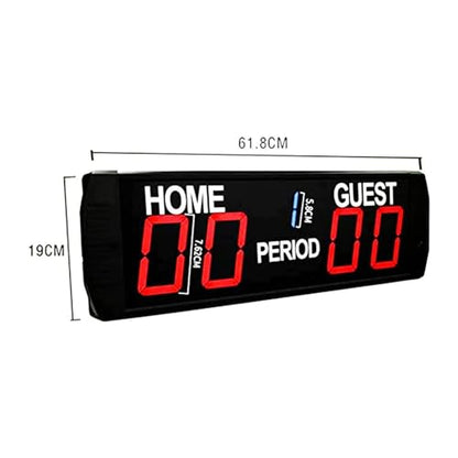 Electronic Indoor Scoreboard, Clearly Visible, LED Electronic Indoor Basketball Game Scoreboard, Volleyball Game Infrared Remote Control Desktop Scoreboard,Black