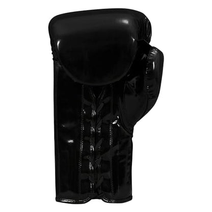 TITLE Boxing Inferno Intensity Lace Training Gloves - MMA, Kickboxing, Punching Bag, Sparring - 14, 16, 18oz - color: Black/Gold, size: 18 oz