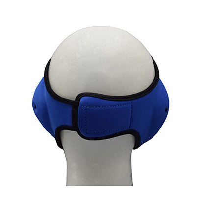 MRX MMA Ear Guards Kick Boxing Ju Jitsu Cage Wrestling Ear Protection Headgear with Adjustable Straps for Safe Head & Ear - color: Blue