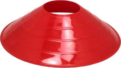 BlueDot Trading Pro Disc Cones High Visibility for Sports, Agility Training, Soccer, Football, Basketball, and Other Sports Durable Cone Markers for Adults or Kids (100-Pack), Red
