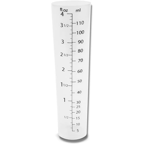 4oz (110 mL) Graduated Cylinder - Heat Resistant & Chemical Resistant, Multipurpose Measuring Cylinder, Measurements in Milliliters (mL) and Fluid Ounces (Fl Oz) (1 Pack) - size: 1 Pack