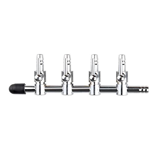 Aquarium Air Valve 4 Way Inline Manifold Air Flow Pump Tubing Splitter Lever Control Valve 4-Pack