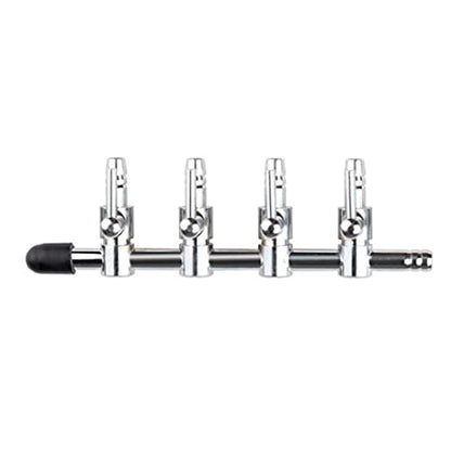 Aquarium Air Valve 4 Way Inline Manifold Air Flow Pump Tubing Splitter Lever Control Valve 4-Pack