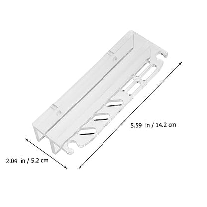 Happyyami Fish Tank Tool Holder Stand Acrylic Storage Rack for Aquarium Scissors and Tweezers Easy to Install Organizer for Efficient Tool Management