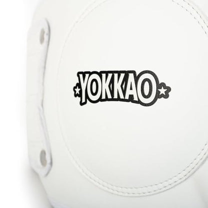 YOKKAO Belly Pad - Leather | Heavy-Duty Padding | Produced at Factory, Thailand | Muay Thai | 5 Colors - color: White