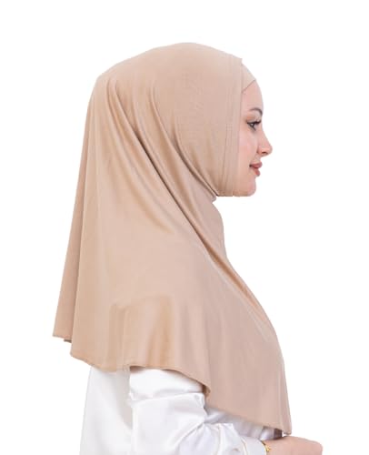 Prien Instant Hijab For Women, Muslim Long Scarf, Undercap Turban Set, Turkish Islamic Clothing, Prayer Clothes For Abaya - color: Deep Mink