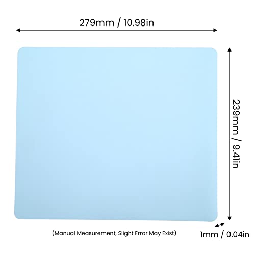 ZJchao Silicone Mats for Crafts, Clay Mat Silicone Baking Washable Flexible Jewelry Casting Sheets Nonskid Desk Saver Pad Countertop Protector for DIY Kitchen, 10.98x9.41x0.04in (Blue) - color: Blue