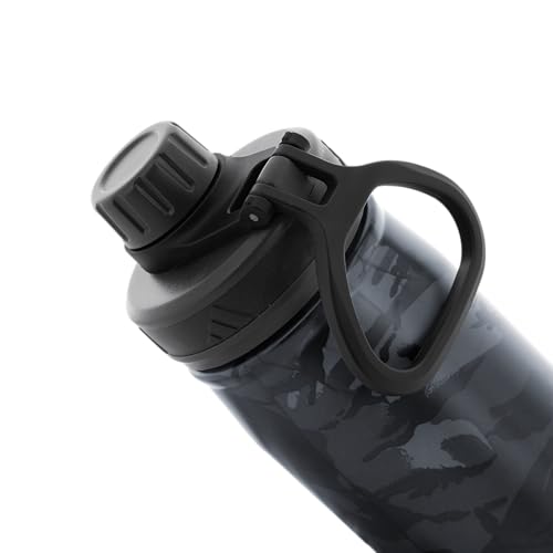 adidas Stainless Steel Metal Water Bottle 20 oz (600 mL) Screw Cap - color: Night Grey/Grey Four/Grey Six