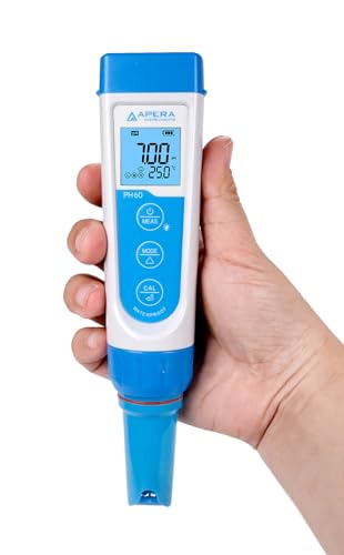 Apera Instruments AI311 Premium Series PH60 Waterproof pH Pocket Tester Kit, Replaceable Probe, ±0.01 pH Accuracy, Lcd display - style: For General Water Solutions