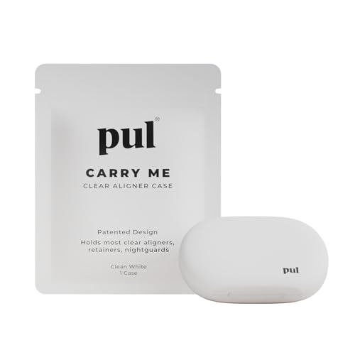 PUL Retainer Case for Invisalign & Clear Aligners - Slim Clear Aligner Case with Secure Magnetic Closure - Travel Retainer Holder for Invisalign Accessories, Mouth Guards & Dentures - White - color: White