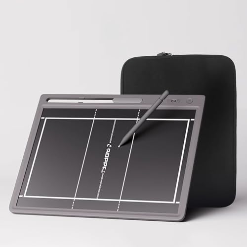 Electronic Volleyball Coaching Board, 15 Inch LCD Volleyball Tactical Board, Clipboard for Coaches, Strategy Board with Stylus and Storage Bag, Training Equipment, for Competition Training