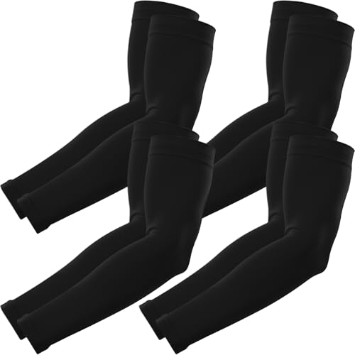 Cooling Arm Sleeves for Sports & Daily Use with UV Protection - color: Black