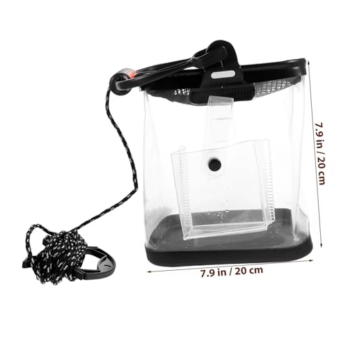 VICASKY Fishing Bucket Thickened Transparent Folding Fish Barrel Lightweight Outdoor Fishing Container with Oxygen Supply Space Saving Design for Easy Portability