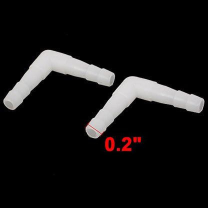 uxcell Plastic L Shape Aquarium Air Line Tubing Valve Connectors 30 Pcs White