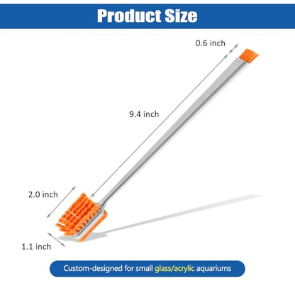 Small Glass Aguarium Cleaning Tool Algae Scraper for Acrylic Aquariums Fish Tank Cleaner Brush
