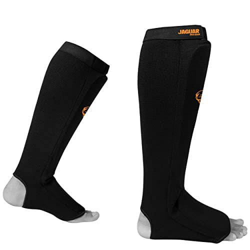 Midnight Cloth Shin Instep Guard for Boxing MMA Muay Thai Kickboxing Training - size: CH