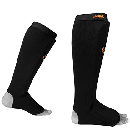 Midnight Cloth Shin Instep Guard for Boxing MMA Muay Thai Kickboxing Training - size: CH
