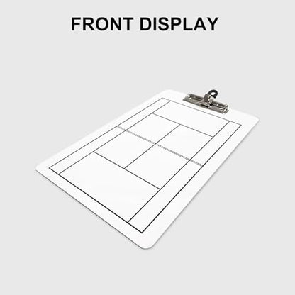 Tennis Marker Board, Non-Magnetic PVC Dry Erase Coaching Board, Tennis Coach's Clipboard, Tennis Tactical Board, Double-Sided, for Tennis Strategy