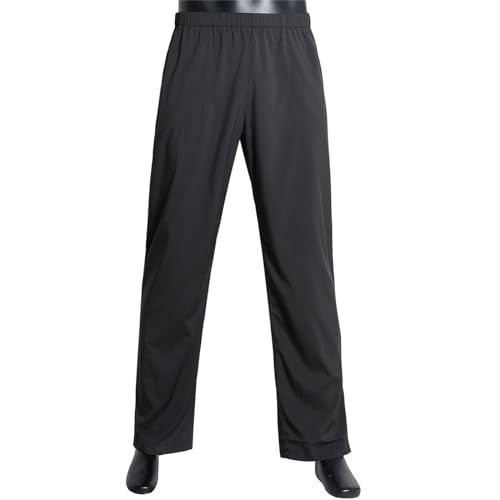Men's Muslim Arab Middle East Pant Cotton Loosestyle Afghan Pants Men Muslim Arab Middle Pants with Waist Elastic - color: Black, size: X-Large