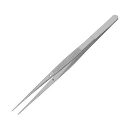 Fine Point - Micro Tweezers Forceps - Splinter Remover Pliers College Cotton Pliers Stainless Steel (Straight 6") - size: Straight 6"