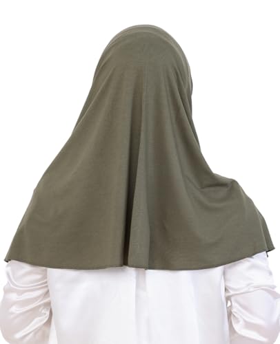 Prien Instant Hijab For Women, Muslim Long Scarf, Undercap Turban Set, Turkish Islamic Clothing, Prayer Clothes For Abaya - color: Khaki