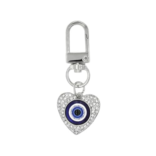 Evil Eye Keychains Car Key Ring Bag Purse Charm for Women Men - Good Luck Amulet Protection - color: N