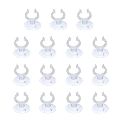 Aquarium Suction Cups, Fish Tank Suction Cups Clips Airline Tube Holders Clamps (Plastic, 15Pcs, Clear) for 0.8" Fish Tank Airline Tubing Binding Moss Shrimp Nest, 20x30MM - color: Clear, size: 20x30MM