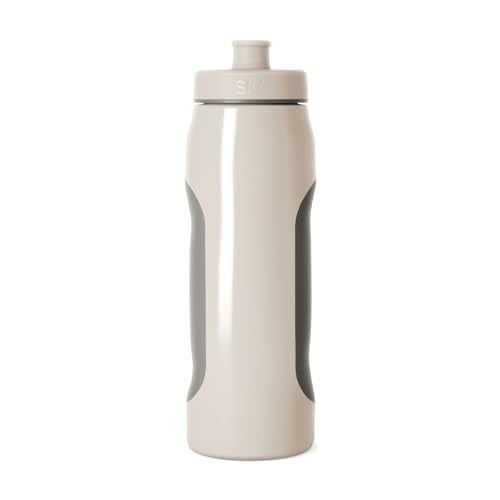 Simple Modern Rally Squeeze Plastic Water Bottle | 30oz Locking Leakproof Cup for Gym, Sports, Electrolytes, Travel | Almond Drift - color: -Almond Drift