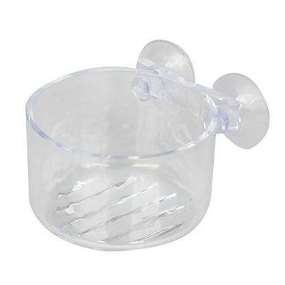 2 Packs Aquarium Live Feeder Shrimp Fish Food Feeding Cups Small Clear Acrylic Cup with Suction Cup
