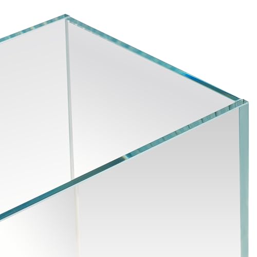 Aquatop High Clarity Low Iron Glass Cube Aquarium - Up to 11.3 Gallons - High-Grade German Silicone - Ideal for Salt and Freshwater Aquariums - size: 11.3 Gal